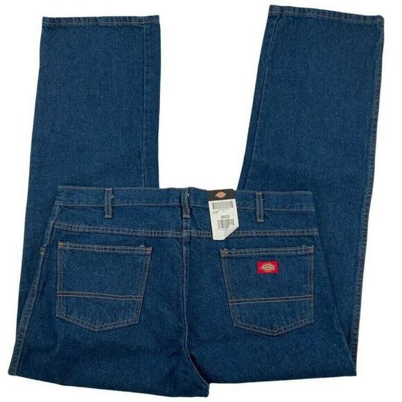 Dickies Jeans Men's Size 38X30 Relaxed Fit Straight Leg Blue Medium Wash Denim - Picture 8 of 11